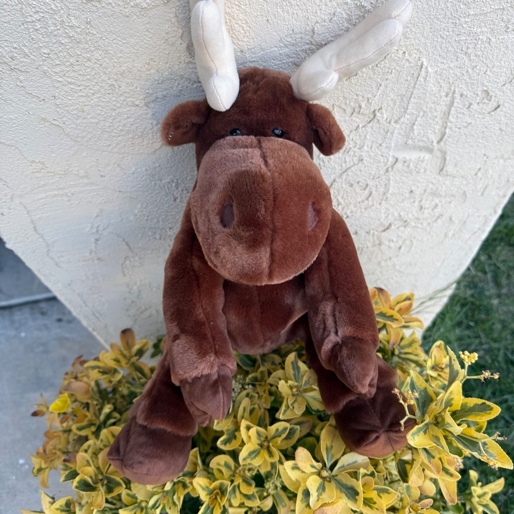 Kohls Cares for Kids Moose Plush Stuffed Animal Brown Cream Antlers Soft Toy